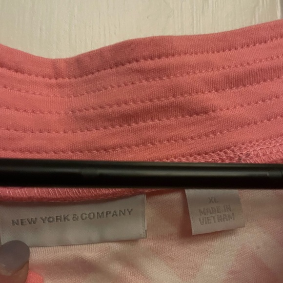 New York & Company pink and white pattern cotton dress - Picture 6 of 6